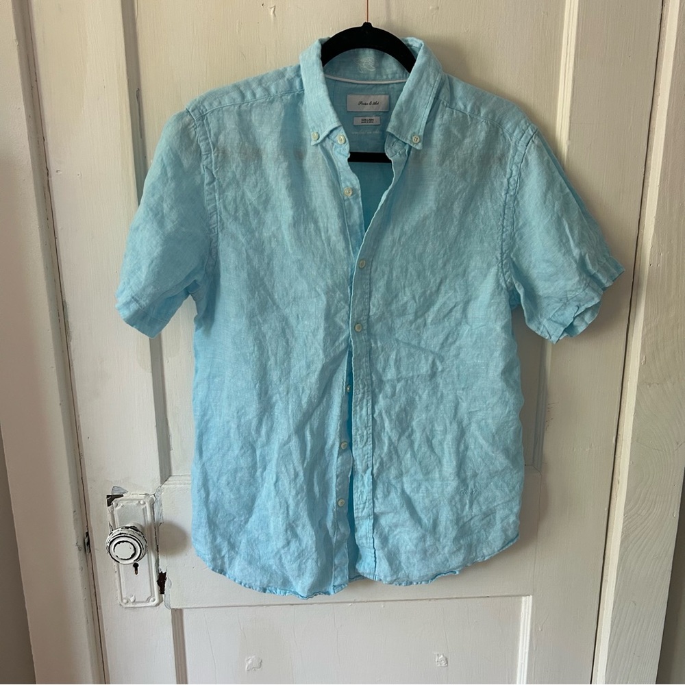 Porter & Ash Light Blue Casual Button Down Shirt